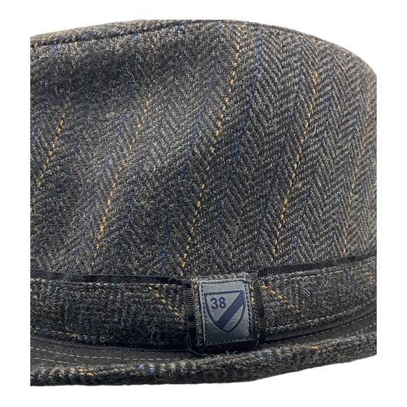 Daniel Cremieux 38 Blue Label Wool Blend Fedora Hat Large/XL Charcoal NEW - Picture 2 of 4